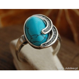 LILLY - srebrny pierścionek z turkusem