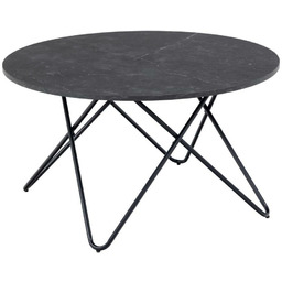Stolik kawowy Wyre okrągły 80 cm czarny marmur