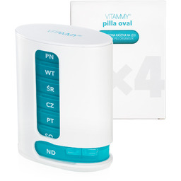 VITAMMY PILLA OVAL 7x4 Tygodniowa kasetka na leki