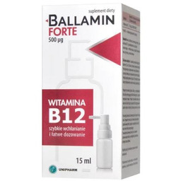Suplement diety, Ballamin Forte, Witamina B12 500 g,