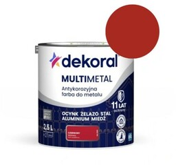 DEKORAL Farba antykorozyjna MULTIMETAL czerwony 2,5L