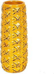 Romimex Wazon ceramiczny żółty 10 x 26 x