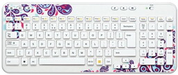 Logitech Wireless K360 White Paisley