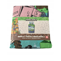 Minecraft Komplet pościeli Carbotex 160 x 200 cm