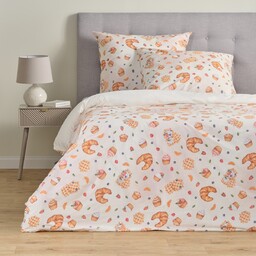 Pościel Bawełniana Brunchery 160x200 cm z motywem kulinarnym