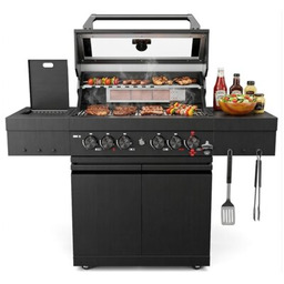 KOLER Grill ogrodowy gazowy Krone S3 Czarny 21.6