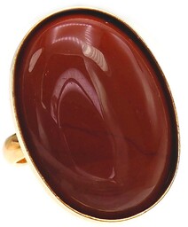 Jaspis Mokait Wyjątkowy Pierścionek Złote Srebro R8-21