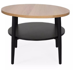 Ława Ella B dąb, czarny mat 60x45 cm