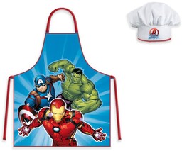 AVENGERS FARTUSZEK DZIECIĘCY OCHRONNY Z CZAPKĄ SZKOŁA KUCHNIA