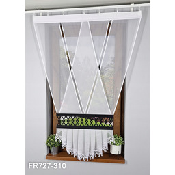 Firana panelowa V Nowoczesny panel z czarnym ażurem