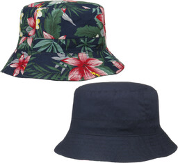 Kapelusz Dwustronny Flower Bucket by Lipodo, ciemnoniebieski, cm