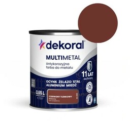 DEKORAL Farba antykorozyjna MULTIMETAL czerwony tlenkowy 0,65L