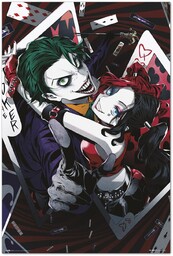 Plakat DC Comics Harley Quinn i Joker Anime