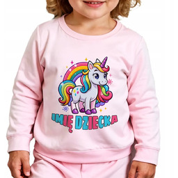 Piżamka Różowa Długi Rękaw + Spodnie UROCZY JEDNOROŻEC