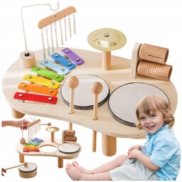 Tablica Manipulacyjna Sensoryczna Perkusja Muzyczna Cymbałki Edukacyjna Xxl