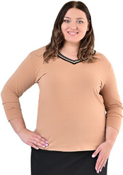 Bluzka FBZ1039 CAMEL + CZARNY