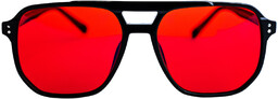 DERMOMEDICA Glasses Red Trendy okulary z soczewkami wspierającymi
