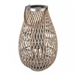 Rattanowy Lampion Beżowy C Clayre & Eef