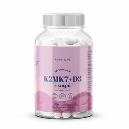 Witaminy K2MK7+D3+Wapń, Pure Lab, 130 kapsułek