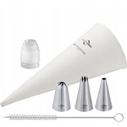 Rękaw cukierniczy Kuchenprofi nylonowy szpryca z 3 tylkami