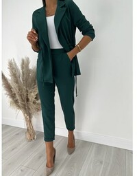 Zielony Komplet Narzutka + Spodnie