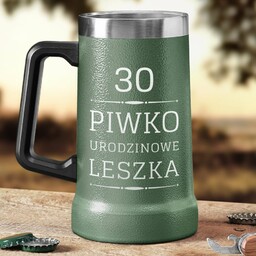Zielony kubek termiczny kufel z grawerem dla niego