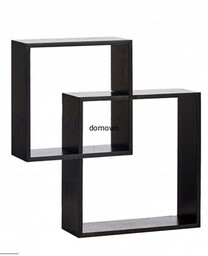 WISZĄCA PÓŁKA REGALIK 2 części CZARNA