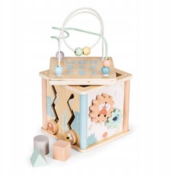 Drewniana kostka edukacyjna sorter klocki Ecotoys
