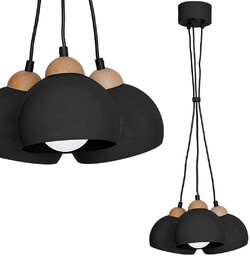 Lampa wisząca nowoczesna zwis kula DAMA I czarny