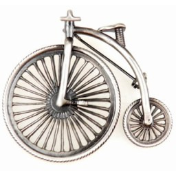 Broszka srebrna - Bicykl - Rower