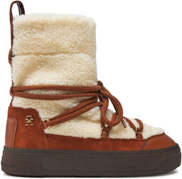 Śniegowce Tommy Hilfiger Lace-Up Faux Shearling Snowboot FW0FW08252