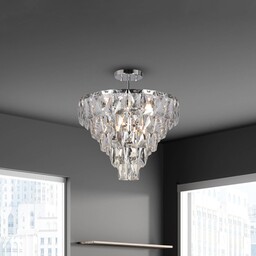 Eko-Light Lampa sufitowa Chelsea metal chrom kolor szkła