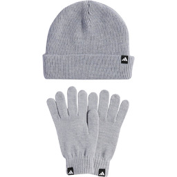 Czapka adidas KB7340 GLOVE + BEANIE Szara