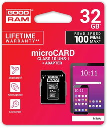 GOODRAM KARTA PAMIĘCI microSD UHS1 CL10 32GB +