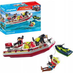 Zestaw figurek Action Heroes 71464 Łódź straży pożarnej