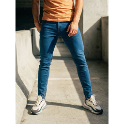 Spodnie męskie jeansowe slim fit granatowe Denley Pierino