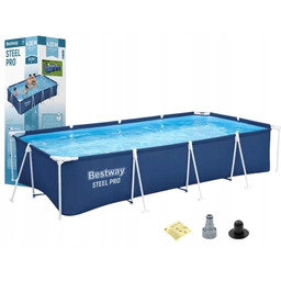 Basen stelażowy prostokątny ogrodowy 400x211x81 cm Bestway 56405