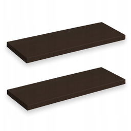 Półki ścienne Dąb Wenge Ciemne – komplet 2x