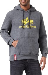ALPHA INDUSTRIES Męska bluza z kapturem, basic, nieprzejrzysta,