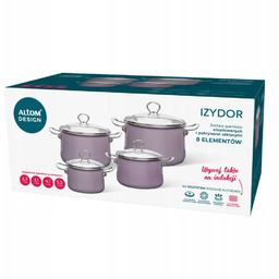 Zestaw garnków Altom Design Izydor emaliowane 8 el.