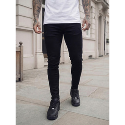 Spodnie męskie jeansowe slim fit czarne Denley Rigo