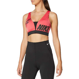 Nike Damski biustonosz Distort Indy Plunge Ember Glow/Black