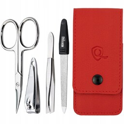 Podstawowy Zestaw Manicure z Czerwonym Etui