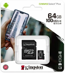 Kingston Karta pamięci Canvas Select Plus 64GB 100MB