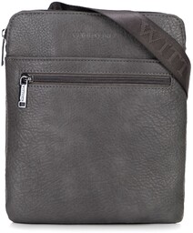 Mała listonoszka z imitacji skóry szara