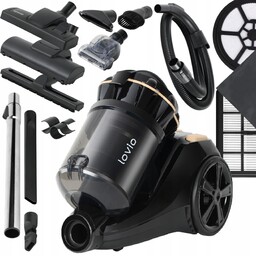 Odkurzacz bezworkowy cyklonowy Hepa Cichy Mocny Kompaktowy 15w1