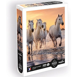 Calypto 3907353 białe konie, 500 elementów, puzzle XL