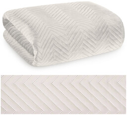 Narzuta 170 x 210 Dekoracyjna Welurowa Sofia Krem