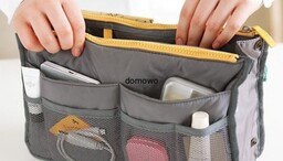 ORGANIZER KOSMETYCZKA DO TOREBKI szara