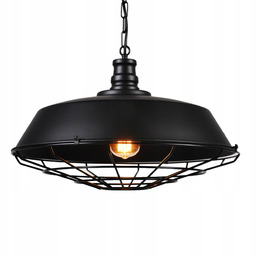 Lampa Wisząca Loft Arigio D45 Czarna Metalowa Sufitowa